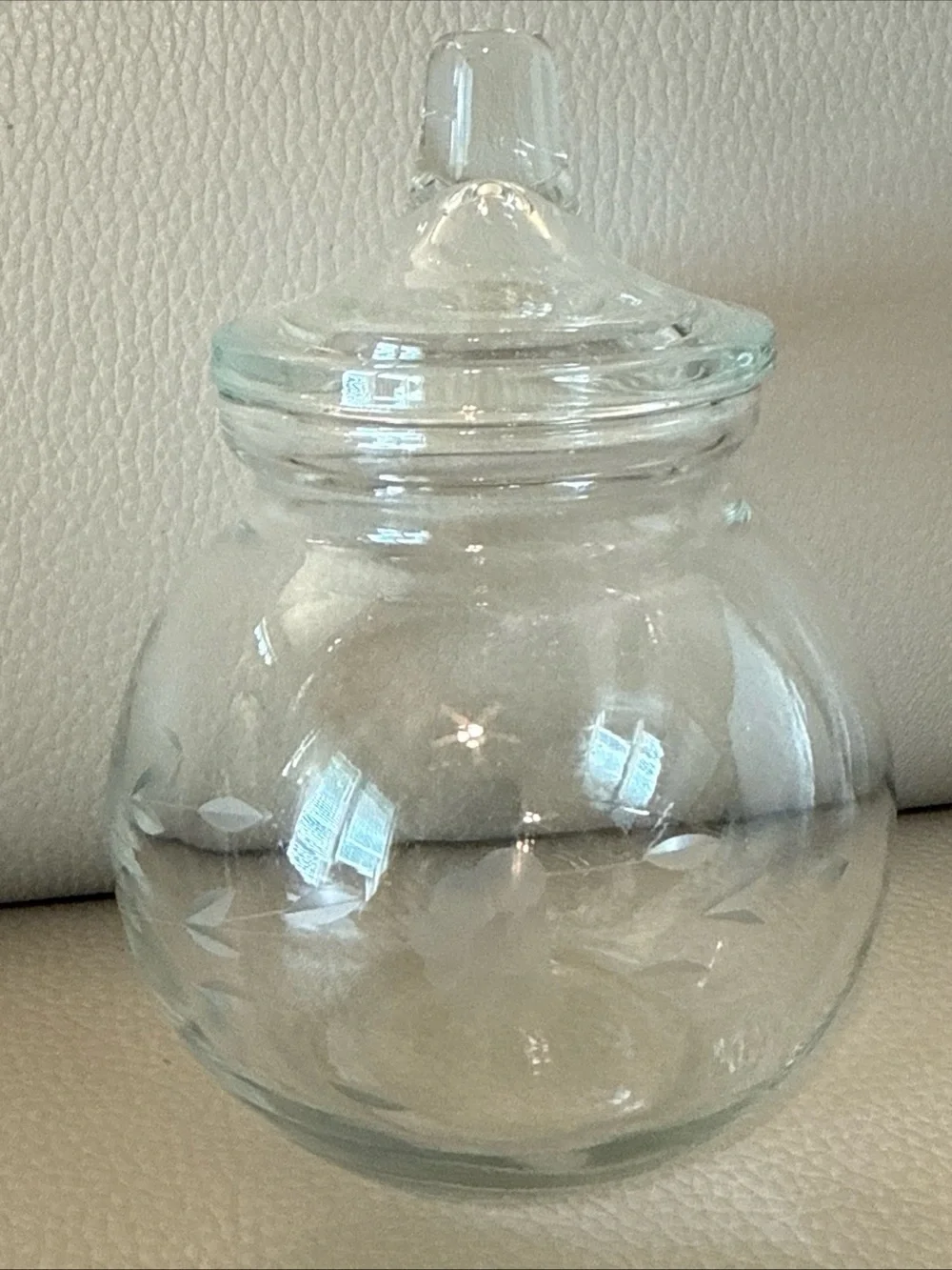 Clear Glass Decorative Jar with Lid